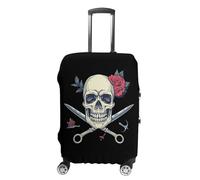 I Will Cut You Skull Barber Travel Luggage Cover Washable Anti-Scratch Baggage Suitcase Protector S