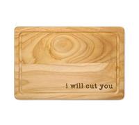 I Will Cut You Wooden Chopping Board Engraved Cheese Board Serving Board Funny Novelty Gift