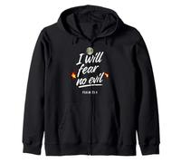 I Will Fear No Evil Psalm 23 4 Zip Hoodie