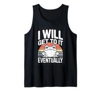 I Will Get to It Eventually Lazy Frog Retro Tank Top