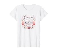 I Will Give You Rest Bible Verse Jesus Christ Christian T-Shirt