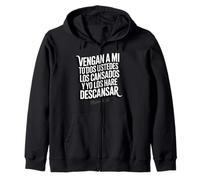 I will give you rest - Matthew 11:28 Spanish Scripture Zip Hoodie