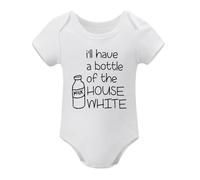 I Will Have A Bottle Of The House White Baby Bodysuit Cute Newborn Boys Outfit Funny White-style-1 24months