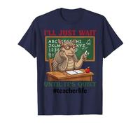 I Will Just Wait Until Its Quiet Armadillo Meme Teacher Life T-Shirt