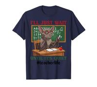 I Will Just Wait Until Its Quiet Bat Meme Teacher Life T-Shirt