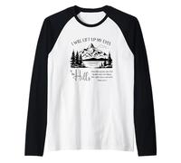 I Will Lift Up My Eyes to The Hills - Psalm 121 Raglan Baseball Tee