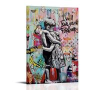 I Will Love You Forever By Banksy Artists Works Printed Posters Canvas Wall Art Decorative Bedroom Modern Home Print Picture 08x12inch(20x30cm)