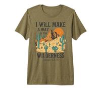I Will Make a Way in The Wilderness - Isaiah 43:19 Retro Premium T-Shirt