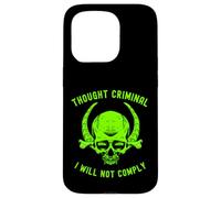 I Will Not Comply Skull Free Speech Thought Criminal Case for iPhone 15 Pro
