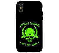I Will Not Comply Skull Free Speech Thought Criminal Case for iPhone X/XS