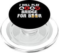 I Will Play Bridge For Beer Player Card Game PopSockets PopGrip for MagSafe