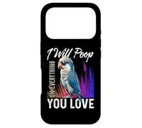 I Will Poop on Everything You Love Blue Quaker Parrot Case for iPhone 17 Pro