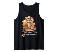 I Will Praise Him in Every Season Fall Fox Christian Worship Tank Top