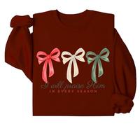 I Will Praise Him In Every Season Sweatshirt Bible Verse Hoodie Women Casual Christian Christmas Shirts Claret