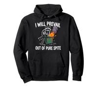 I Will Prevail Raccoon Dumpster Fire Design Pullover Hoodie