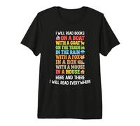 I Will Read Book on Boat Funny Kids Book Reading Premium T-Shirt