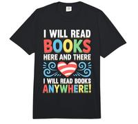 I Will Read Books Anywhere Bookworm Reader Literary Lover Comfort Colors Adult Heavyweight T-Shirt