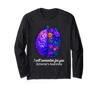 I Will Remember for You Alzheimer’s Awareness Brain Women Long Sleeve T-Shirt
