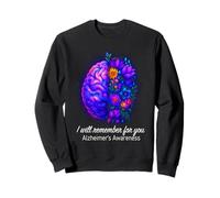 I Will Remember For You Alzheimer’s Awareness Brain Women Sweatshirt