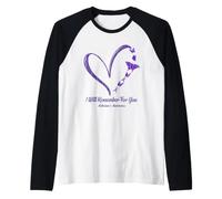I Will Remember for You Alzheimer's Awareness Happy Graphic Raglan Baseball Tee
