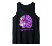 I Will Remember for You Brain Alzheimer's Awareness Purple Tank Top