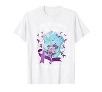 I Will Remember You Alzheimer's Awareness Purple Elephant T-Shirt, Men, White, Small