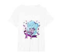 I Will Remember You Alzheimer's Awareness Purple Elephant T-Shirt, Women's Plus, White, 1X