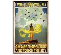 I Will Ride I Will Fly Chase The Wind And Touch The Sky Retro Metal Tin Sign 8X12 Inches