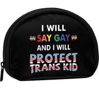 I Will Say Gay and I Will Protect Trans Kids LGBTQ Pride Coin Purse Wallet Women and Girls Cute Fashion Bag Change Pouch Key Holder Women Purse Gift