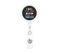 I Will Say Gay and I Will Protect Trans Kids LGBTQ Pride Retractable Badge Holder Reel Clip Id Card Holder forNurse Student Office Worker