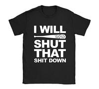 I Will Shut That S**** Down Mens T-Shirt XX-Large Black Walking Dead Negan The Saviors Gift