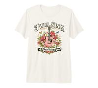 I Will Sing Goodness of God Christian Guitar Floral Premium T-Shirt