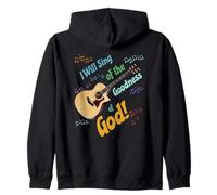 I Will Sing of the Goodness of God - Acoustic guitar Zip Hoodie