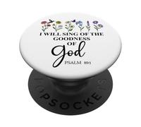 I Will Sing of the Goodness of God Psalm 89:1 Christian Bird PopSockets Adhesive PopGrip