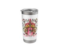 I Will Sing Praise to God Psalm 104:33 Christian Boho Guitar Stainless Steel Insulated Tumbler