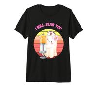 I Will Stab You Cute Ghost Nurse Halloween Costume Premium T-Shirt