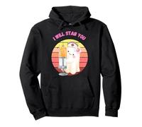 I Will Stab You Cute Ghost Nurse Halloween Costume Pullover Hoodie