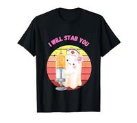 I Will Stab You Cute Ghost Nurse Halloween Costume T-Shirt