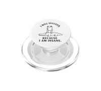 I WILL SUCCEED, BECAUSE I AM INSANE Frog Crocodile Humor PopSockets PopGrip for MagSafe