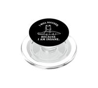 I WILL SUCCEED, BECAUSE I AM INSANE Frog Crocodile Humor PopSockets PopGrip for MagSafe