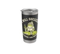 I Will Succeed Because I Am Insane Tshirt Meme Funny Humor Stainless Steel Insulated Tumbler