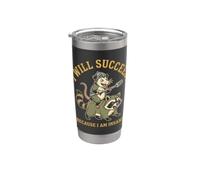 I Will Succeed Because I Am Insane Tshirt Meme Funny Humor Stainless Steel Insulated Tumbler