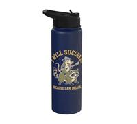I Will Succeed Because I Am Insane Tshirt Meme Funny Humor Stainless Steel Insulated Water Bottle