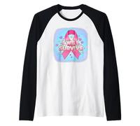 I Will Survive Pastel Pink Awareness Ribbon Raglan Baseball Tee
