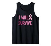 I Will Survive Pink Awareness Ribbon Tank Top