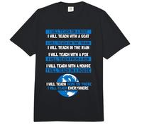 I Will Teach on a Boat A Goat I Will Teach Everywhere Comfort Colors Adult Heavyweight T-Shirt