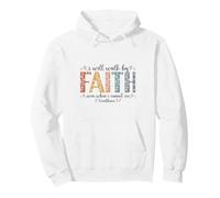 I Will Walk By Faith 2 Corinthians 5:7 Christian Scripture Pullover Hoodie