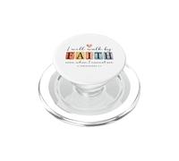 I will walk by FAITH Christian Bible Verse Design PopSockets PopGrip for MagSafe