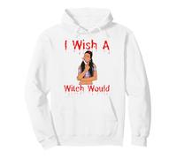 I Wish A Witch Would Funny Halloween Melanin Black Women Fun Pullover Hoodie