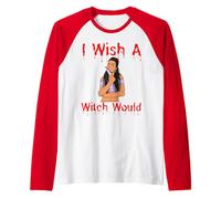I Wish A Witch Would Funny Halloween Melanin Black Women Fun Raglan Baseball Tee
